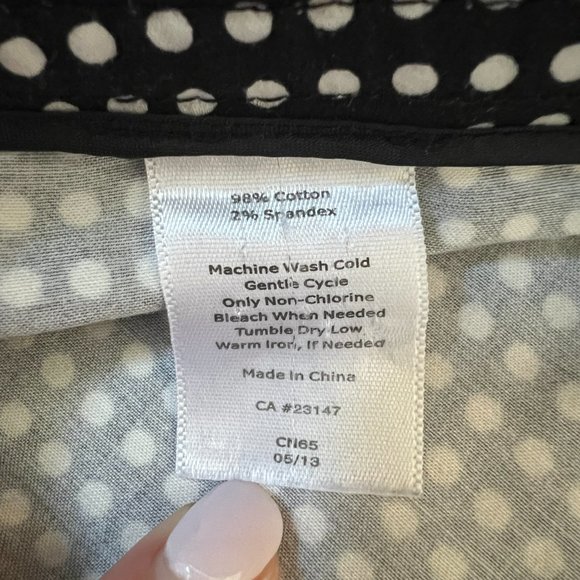 talbots - signature work pant - black and white polka dot - size 10 - Picture 5 of 9